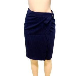 Emporio Armani blue Pinstripe skirt.